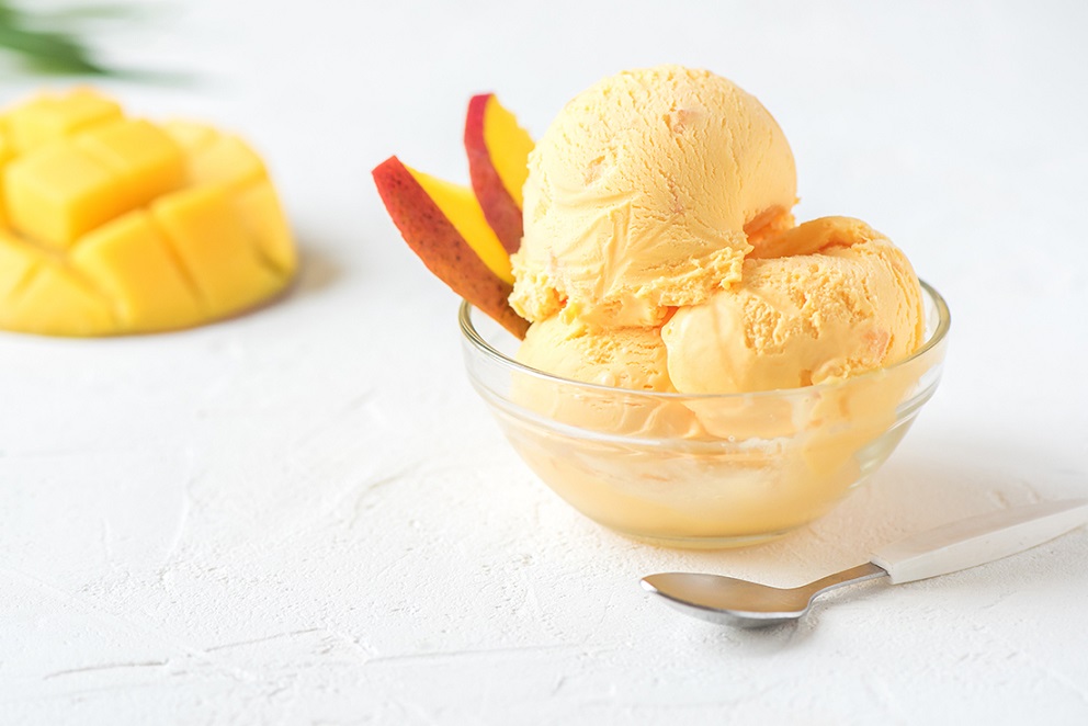 Receta de yogurt de mango congelado