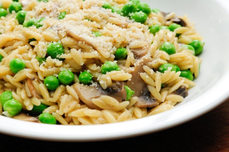 Orzo with Peas Recipe | Veggie Fest