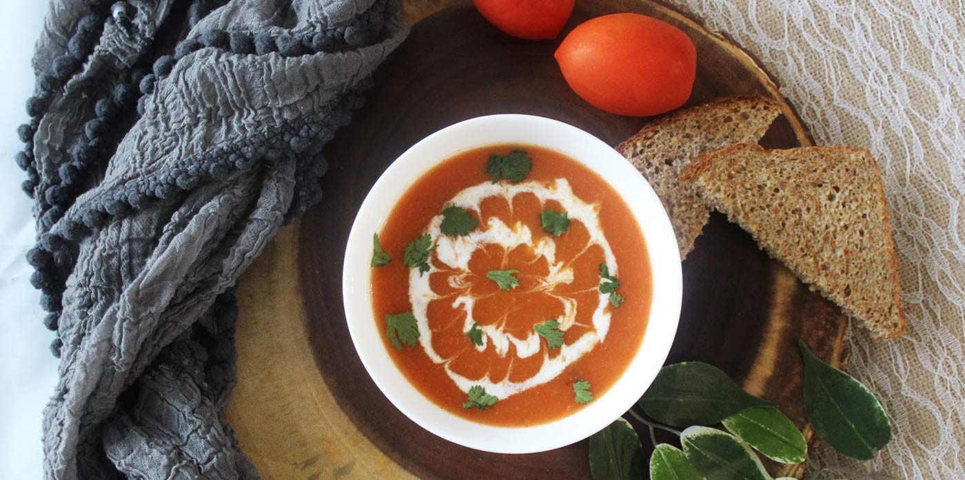 Cream of Tomato Soup with Indian Spices Recipe | Veggie Fest