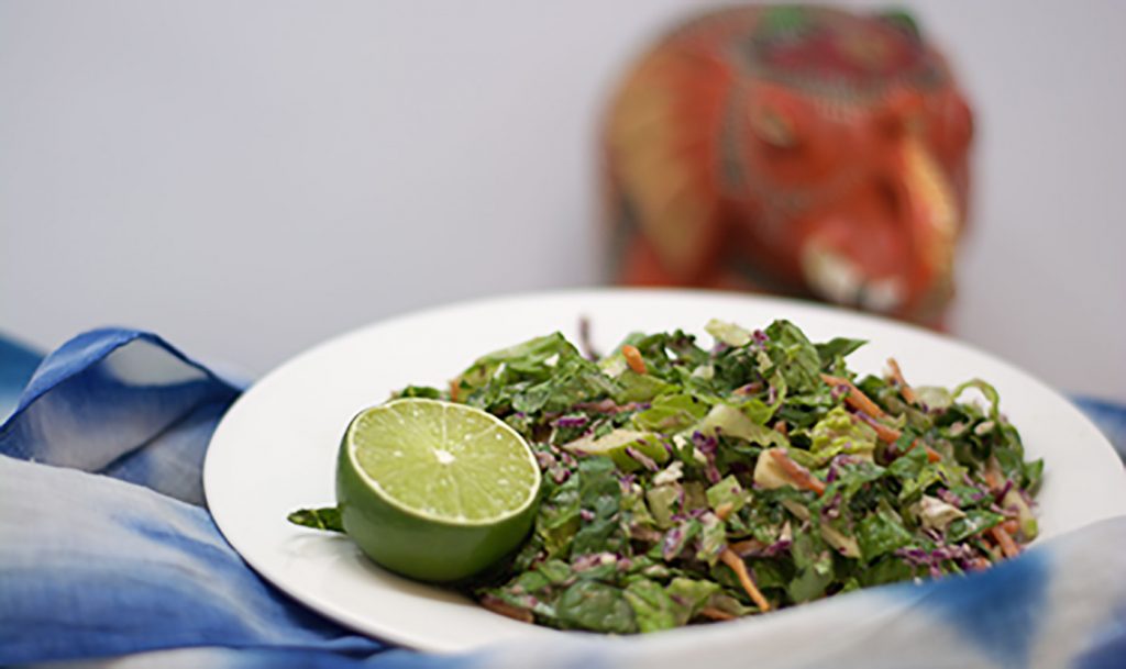 Rainbow Salad with Almond Ginger Dressing Recipe Veggie Fest