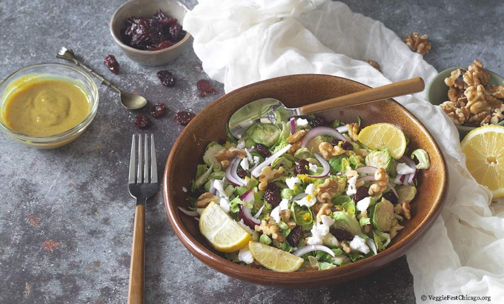Brussels Sprouts Salad with Cherries and Toasted Walnuts Recipe