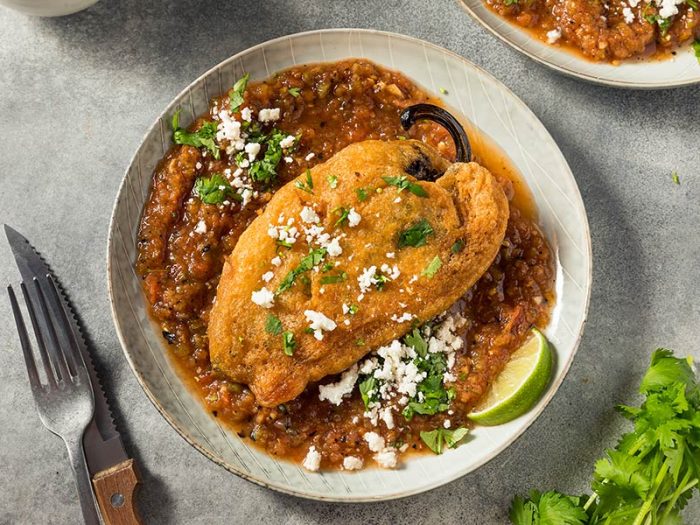 Potato Stuffed Chili Rellenos