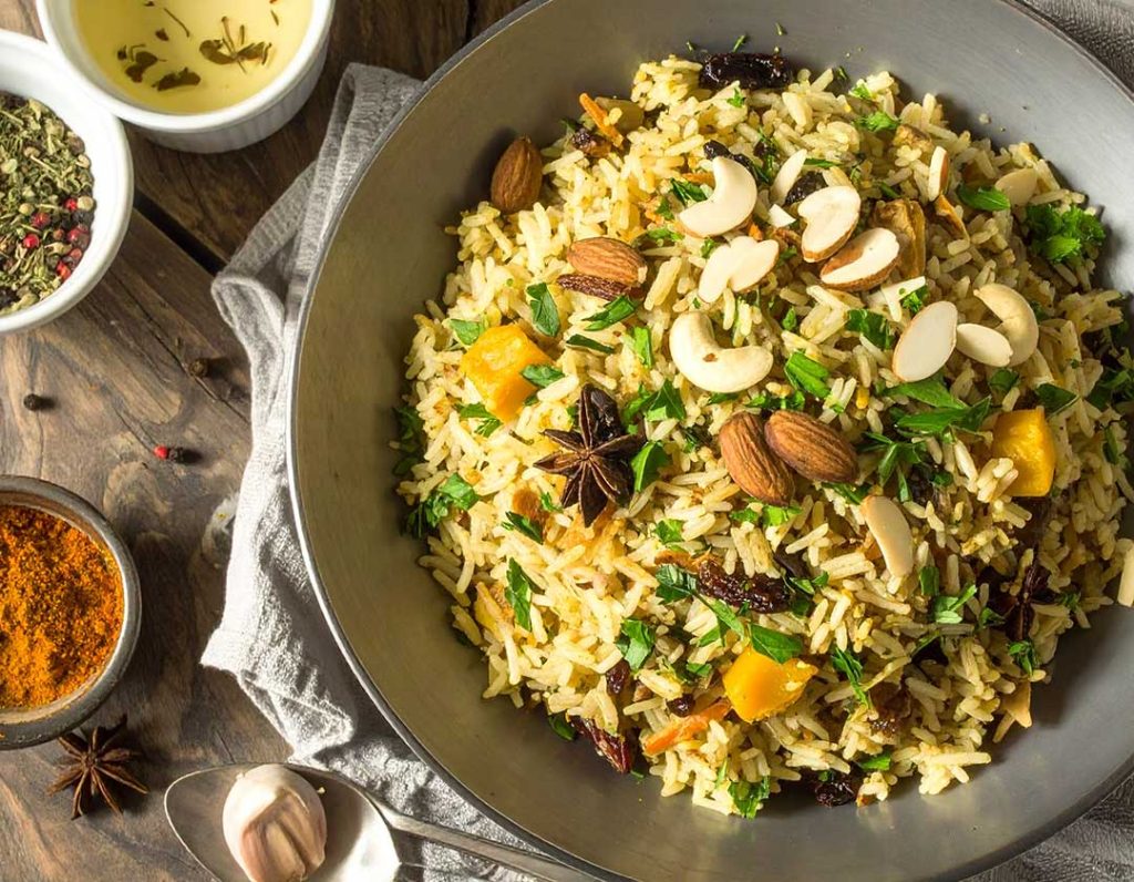 Savory Brown Rice Pilaf Recipe | Veggie Fest