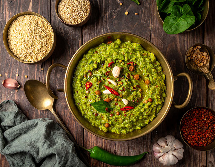 Spinach-khichdi